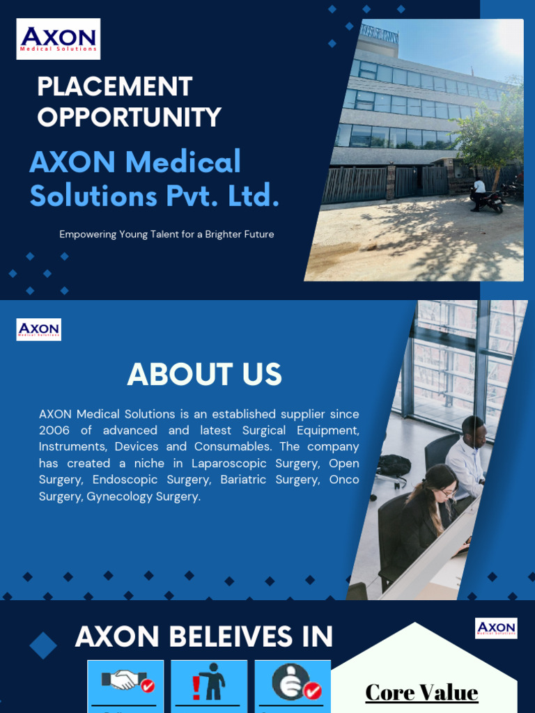 Internship Opportunities at AXON Medical | PDF | Mentorship | Internship