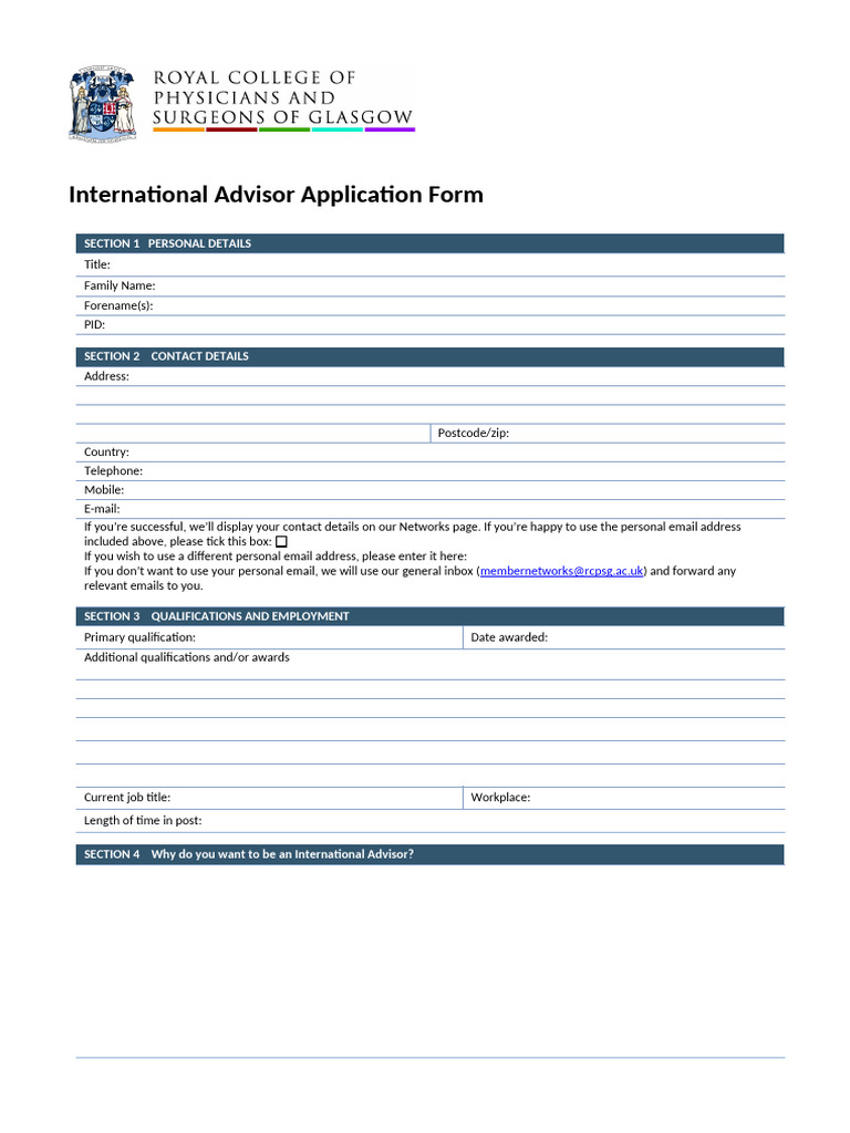 IA Application Form | PDF