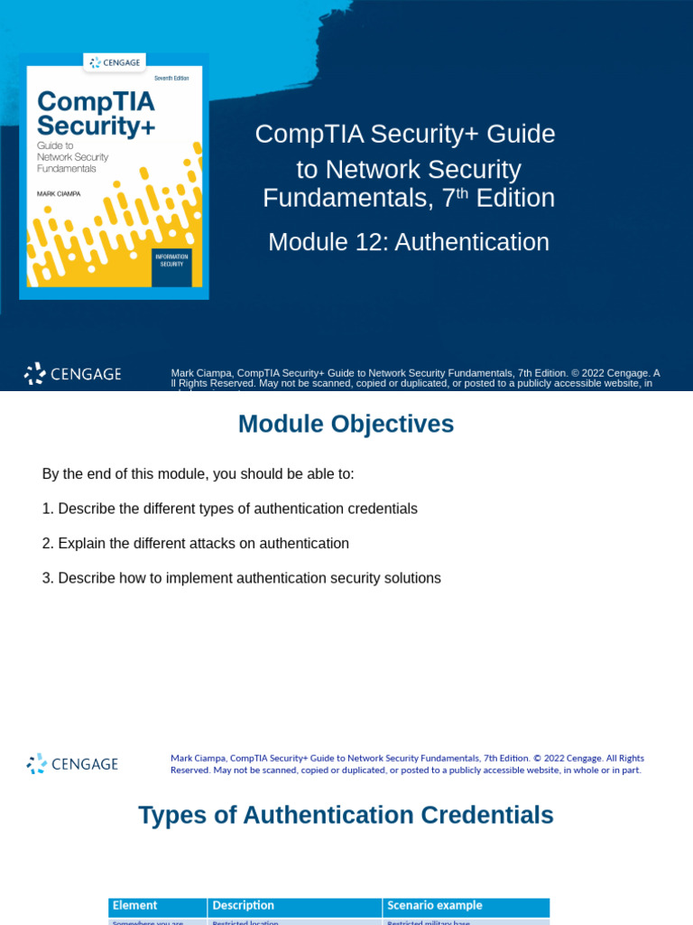 Authentication Security Fundamentals Guide | PDF | Password | Radius