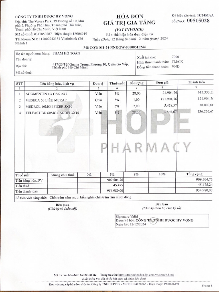 Bill 20241212 | PDF
