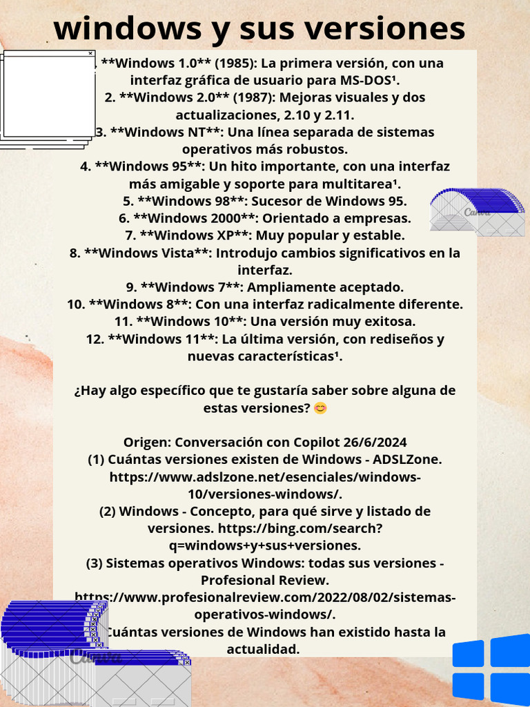 Windows y Sus Versiones - 20250417 - 151122 - 0000 | PDF