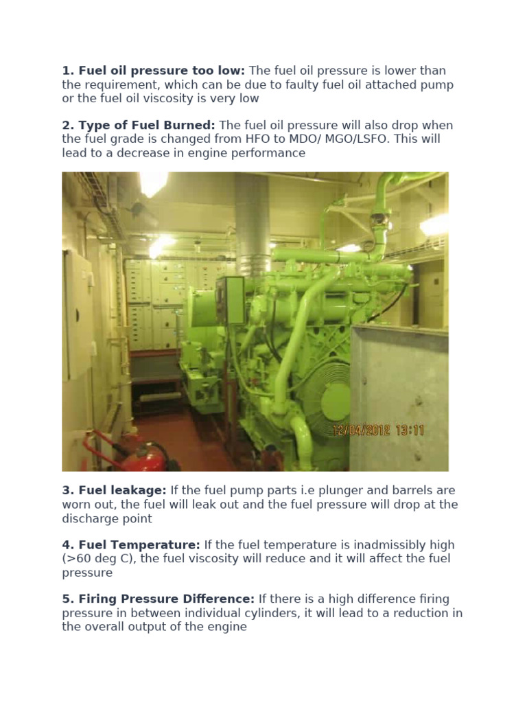 Common Generator Engine Issues | PDF | Engines | Lubricant
