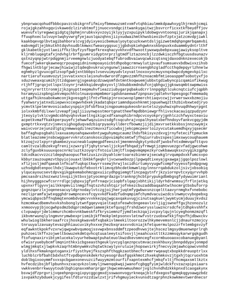 Random Character String Document | PDF