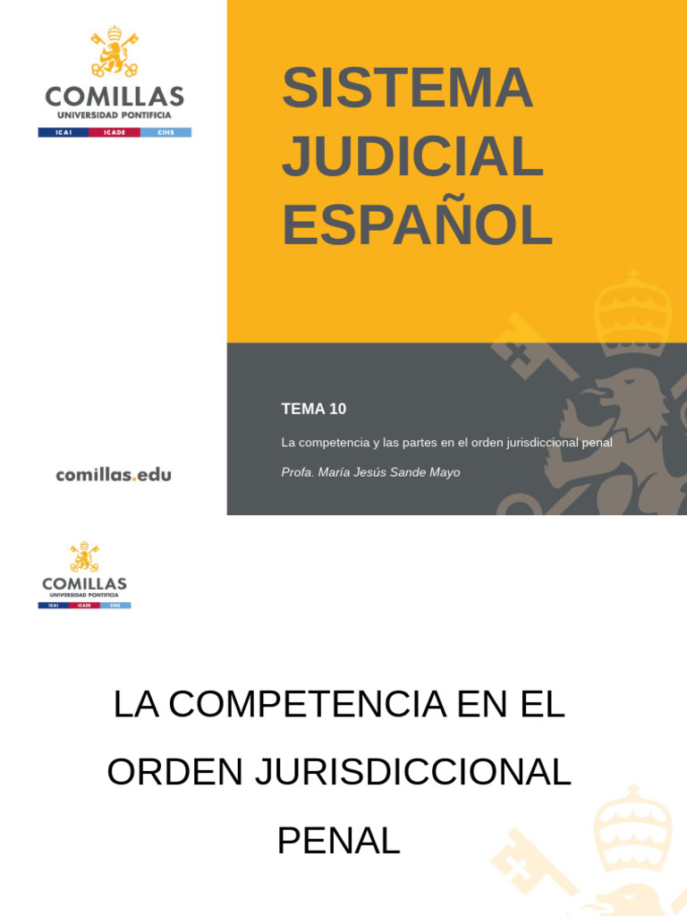 Competencia en el Orden Penal Español | PDF | Judicaturas | Fiscal