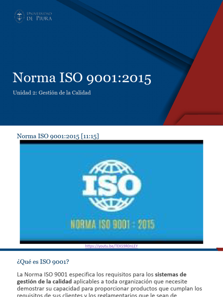 Introducción a la Norma ISO 9001:2015 | PDF | Calidad (comercial ...