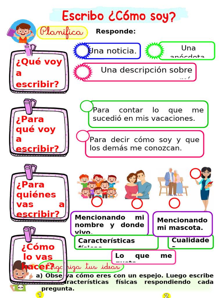 Sesion 2 Com Ficha Escribimos Nuestra Descripción Pdf