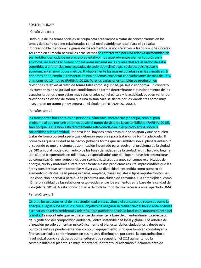 Diseño Urbano y Sostenibilidad Ambiental | PDF | Sustentabilidad ...