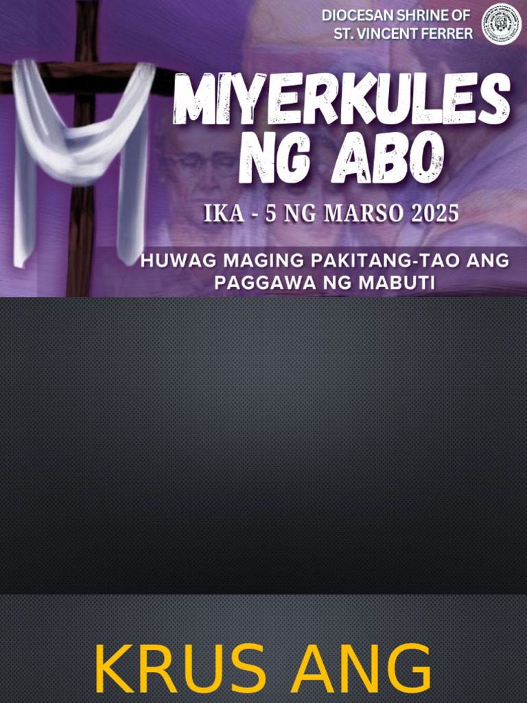 Miyerkules NG Abo | PDF