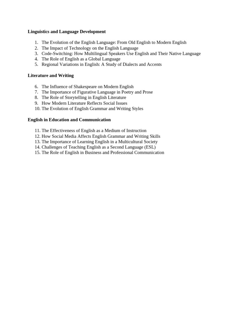 Sample Topic For Term Paper | PDF
