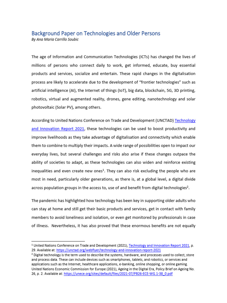 Digital Inclusion for Older Adults | PDF | Information And ...