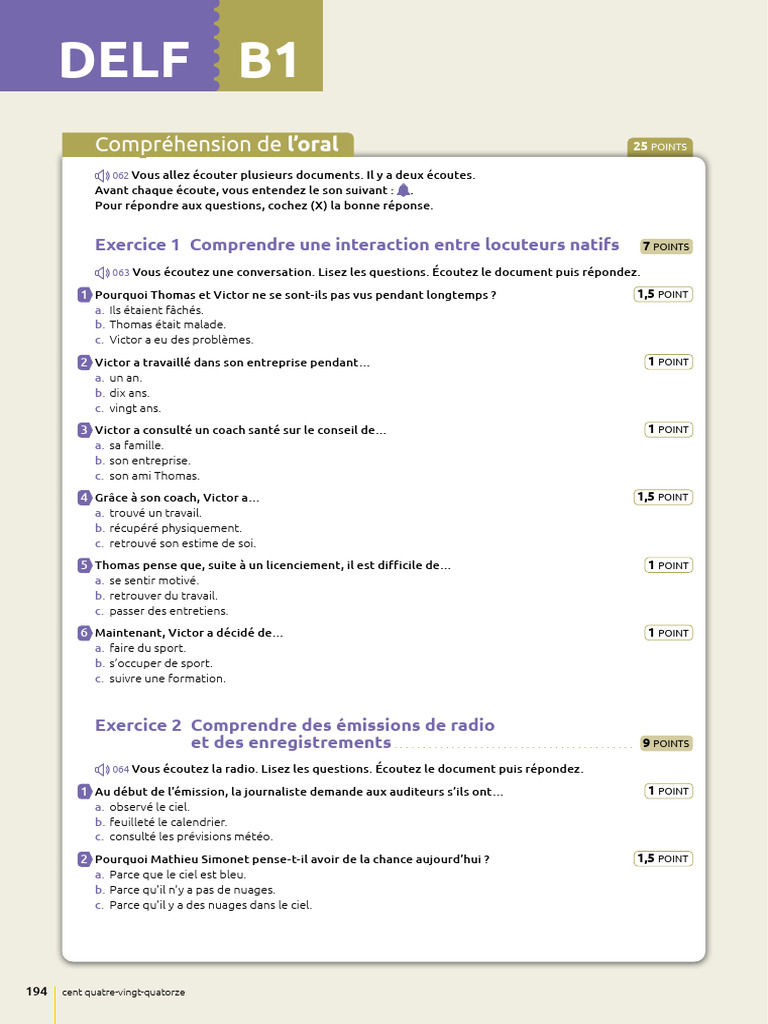 Compréhension écrite DELF B1 corrigé | PDF | Business | Café