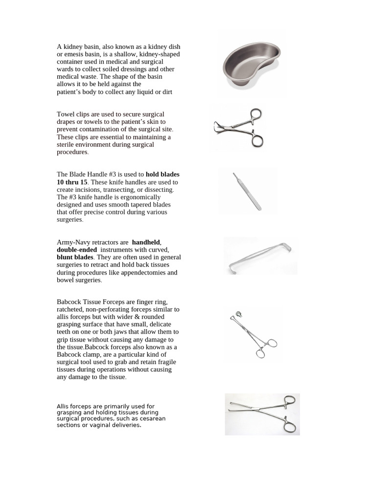 Surgical Instrument Overview | PDF