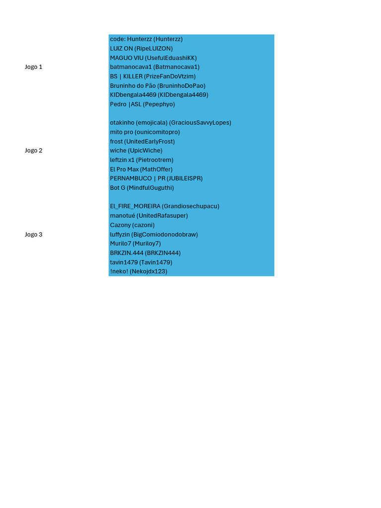 Roblox Display Names in Fase Azul | PDF