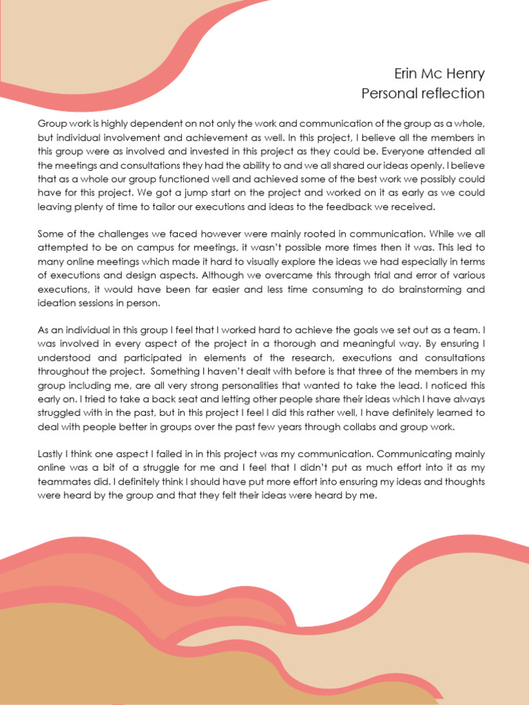 Group Project Reflection and Insights | PDF | Communication | Human ...
