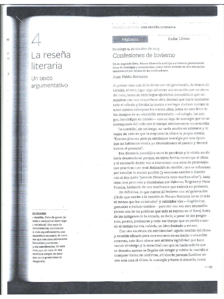 Reseña Literaria | PDF
