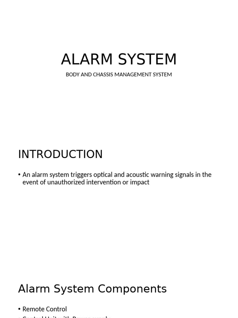 11 Alarm System Pdf