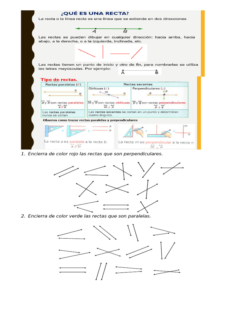 Rectas Perpendiculares y Paralelas | PDF