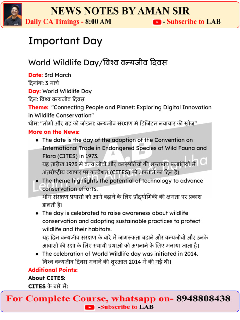 Notes 05th March Current Affairs 2024 | PDF