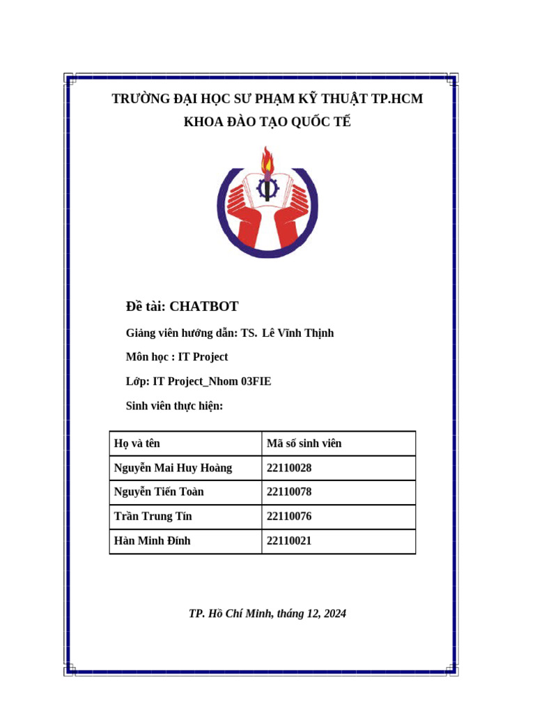 IT Project - Chatbot | PDF