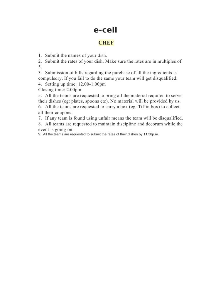 Chef | PDF | Cooking, Food & Wine