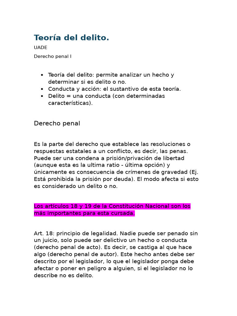 Fundamentos de la Teoría del Delito | PDF | Derecho penal | Prisión