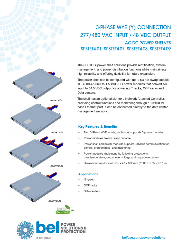 SPSTET4 Power Shelf Solutions Overview | PDF | Power Supply ...