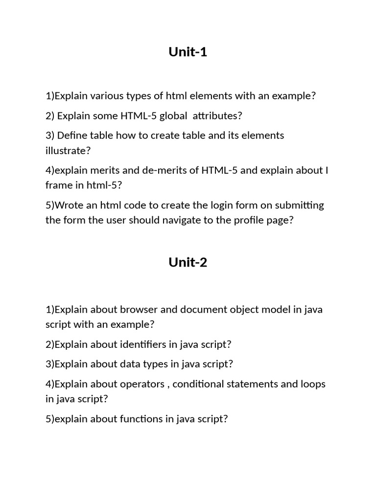 Mean Stack Important Questions | PDF