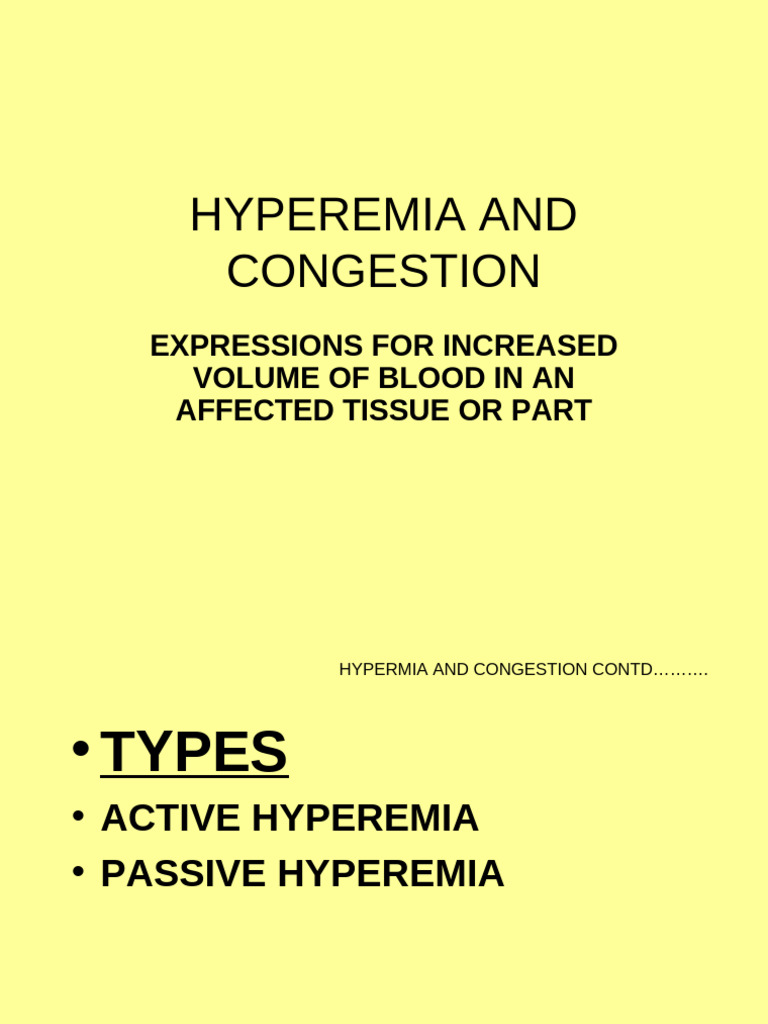 Understanding Hyperemia and Congestion | PDF | Liver | Lung