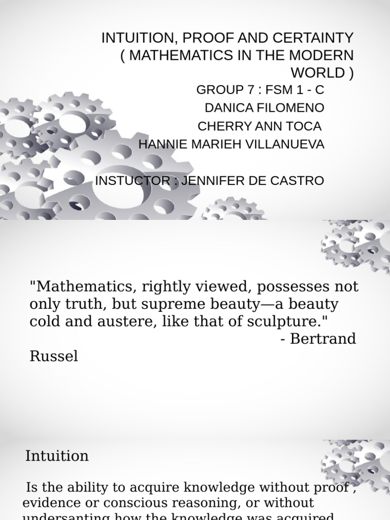 INTUITION PPTX 20250317175627202 | PDF | Mathematical Proof | Theorem