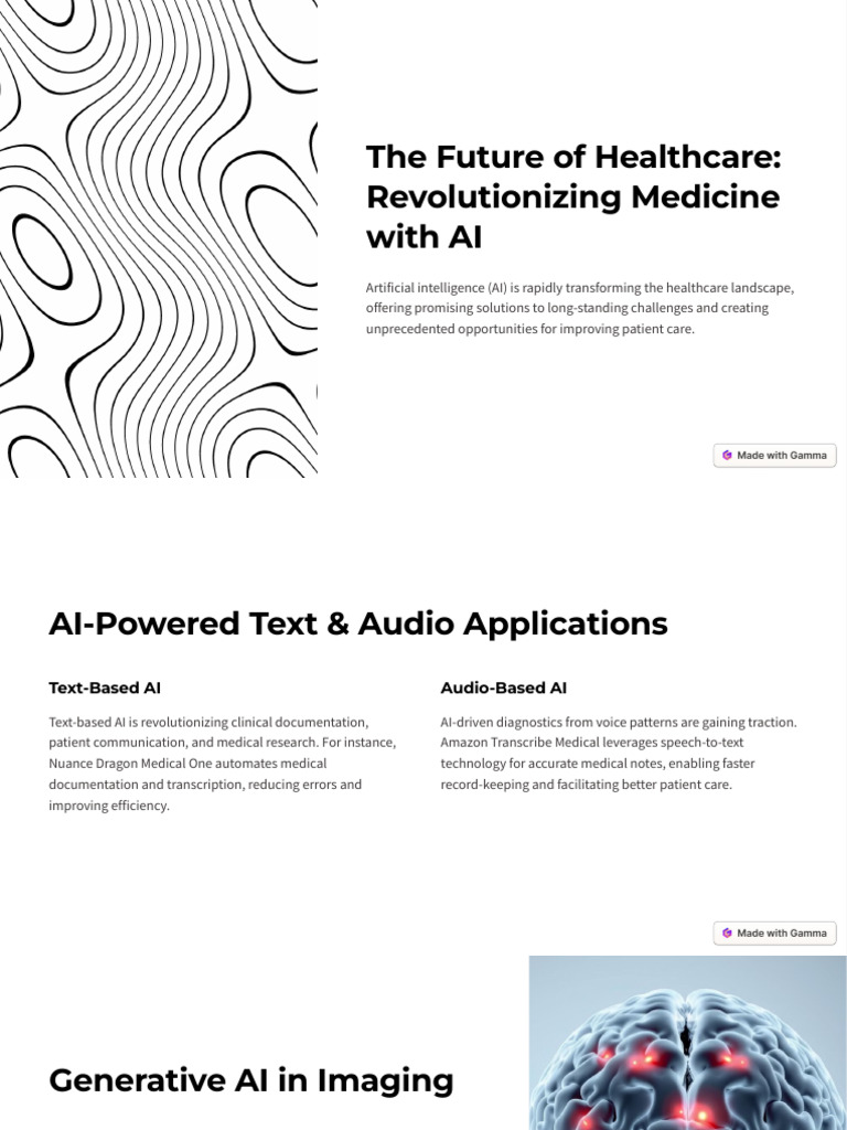 The Future of Healthcare Revolutionizing Medicine With AI | PDF ...
