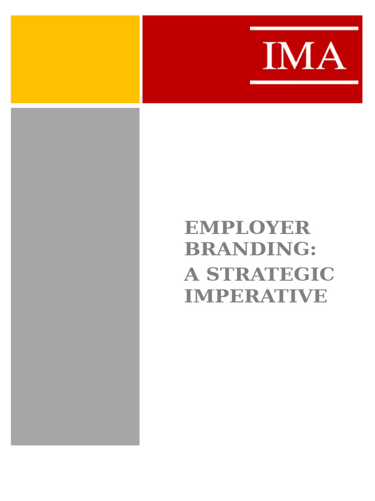 IMA Paper - Employer Branding | PDF | Employment | Brand