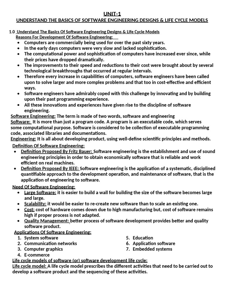 Software Engineering Basics and Life Cycle | PDF | Software Testing ...