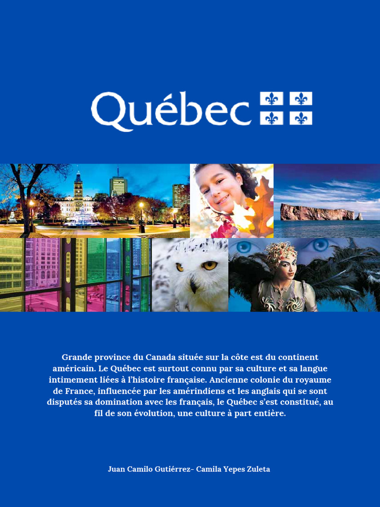Découverte du Québec : Culture et Géographie | PDF | Québec