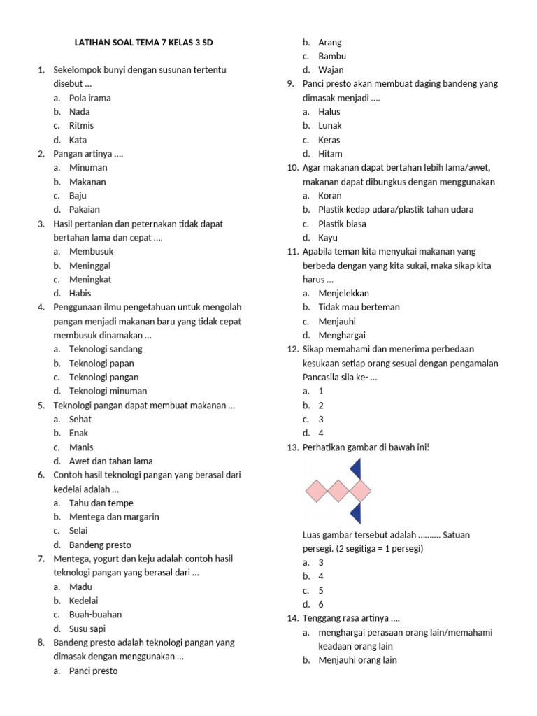 Menguasai Tema 7 Subtema 2 Kelas 3 SD: Latihan Soal yang Menyenangkan dan Efektif