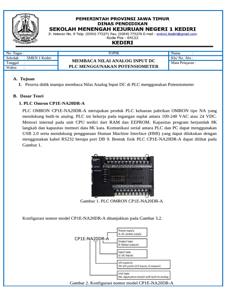 Membaca Nilai Analog di PLC Omron CP1E | PDF