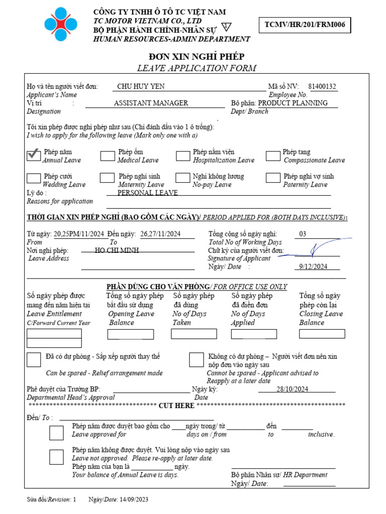 1.anual Leave 1-Signed | PDF