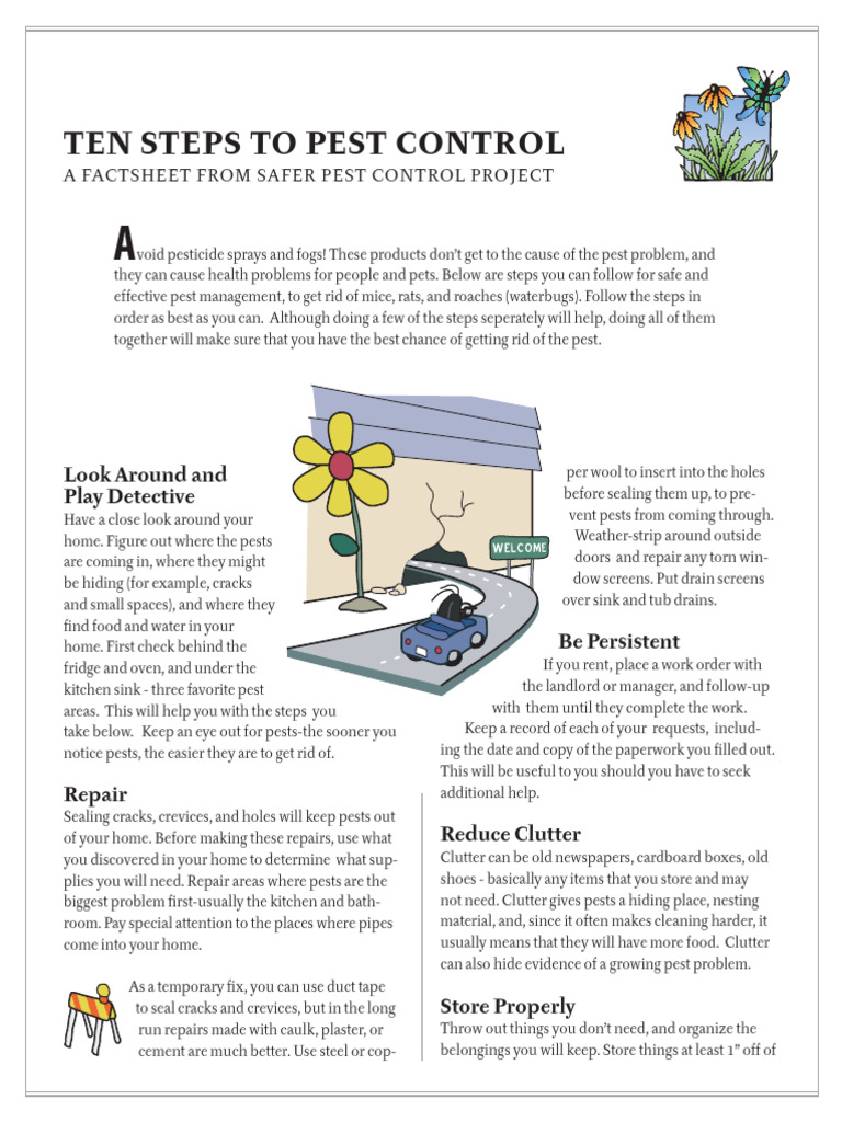 Ten Steps for Effective Pest Control | PDF | Pest Control | Pest (Organism)