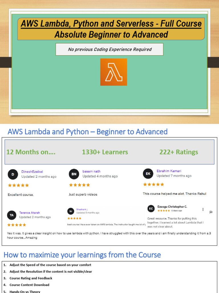 AWS Lambda with Boto3 and S3 Guide | PDF | Amazon Web Services ...