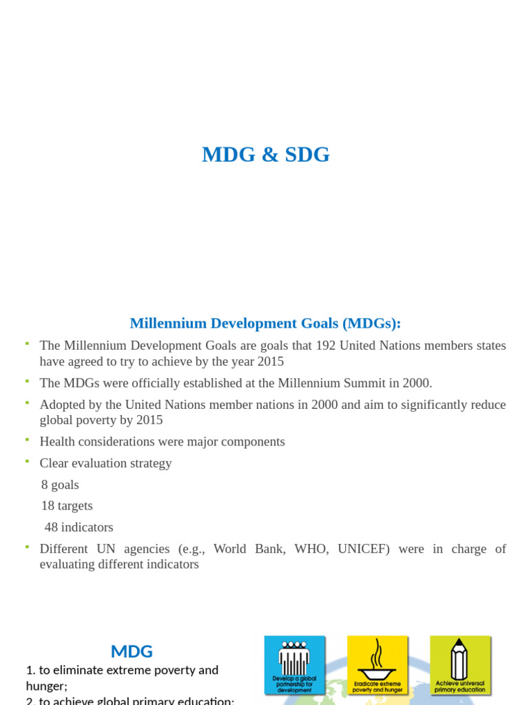 MDGs and SDGs: Progress and Challenges | PDF | Millennium Development ...