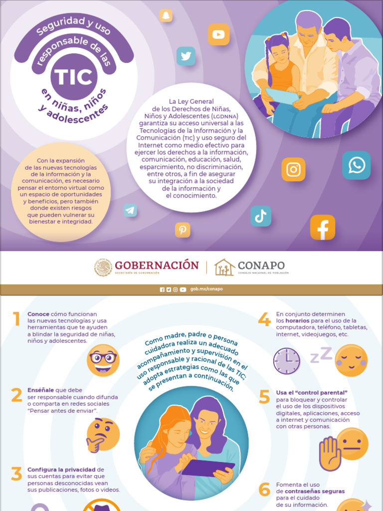 Seguridad y Uso Responsable de Las TIC's en - NNA | PDF | Contraseña ...