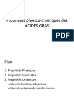 Propriétés Physico-Chimiques Des ACIDES GRAS