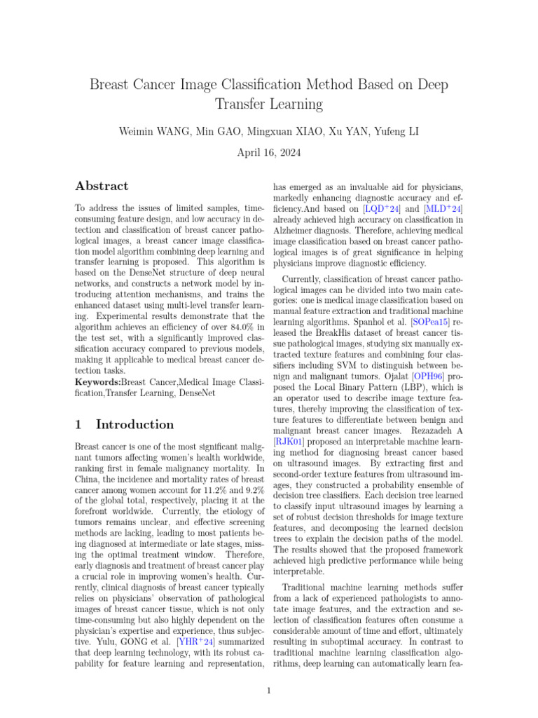 Breast Cancer Image Classification Method Based On Deep | PDF | Deep ...