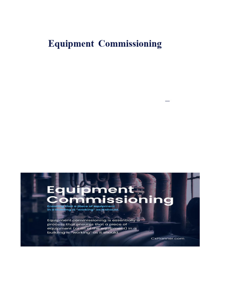 Ultimate Guide to Equipment Commissioning | PDF | Software | Automation
