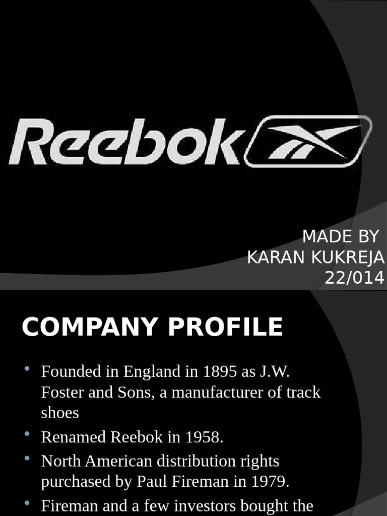Reebokfinalpresentation 141212234019 Conversion Gate01 | PDF