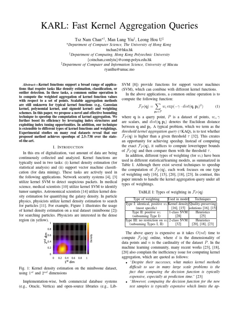 Fast Kernel Aggregation with KARL | PDF | Support Vector Machine ...