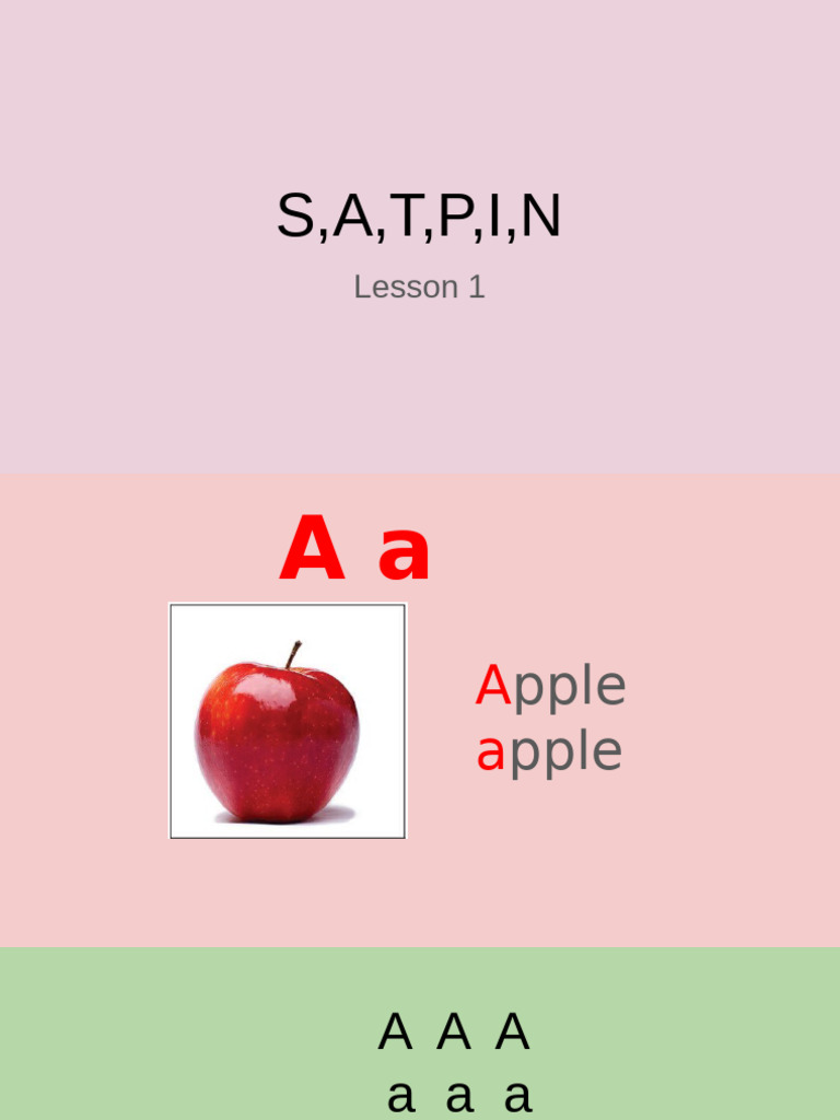 SATPIN Phonics Lesson 1 Guide | PDF