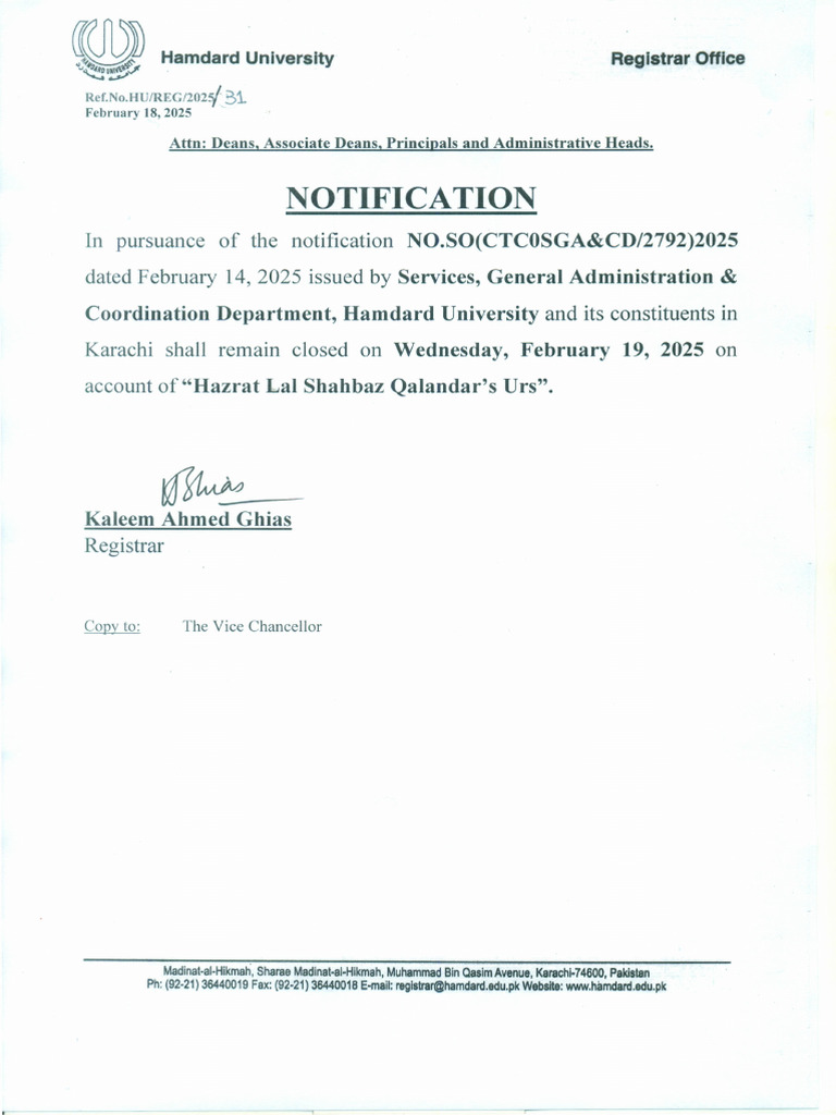 Notification | PDF