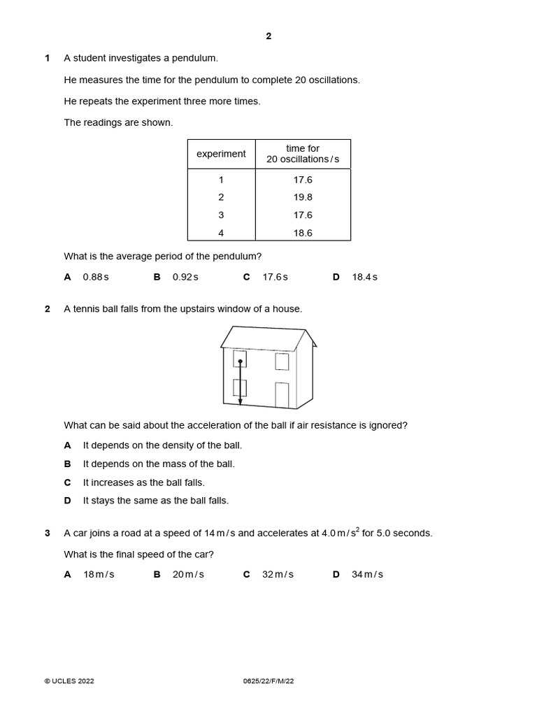 Pendulum and Motion Experiments Analysis | PDF | Kinetic Energy | Light