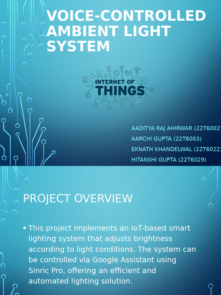 IoT Smart Lighting with Voice Control | PDF
