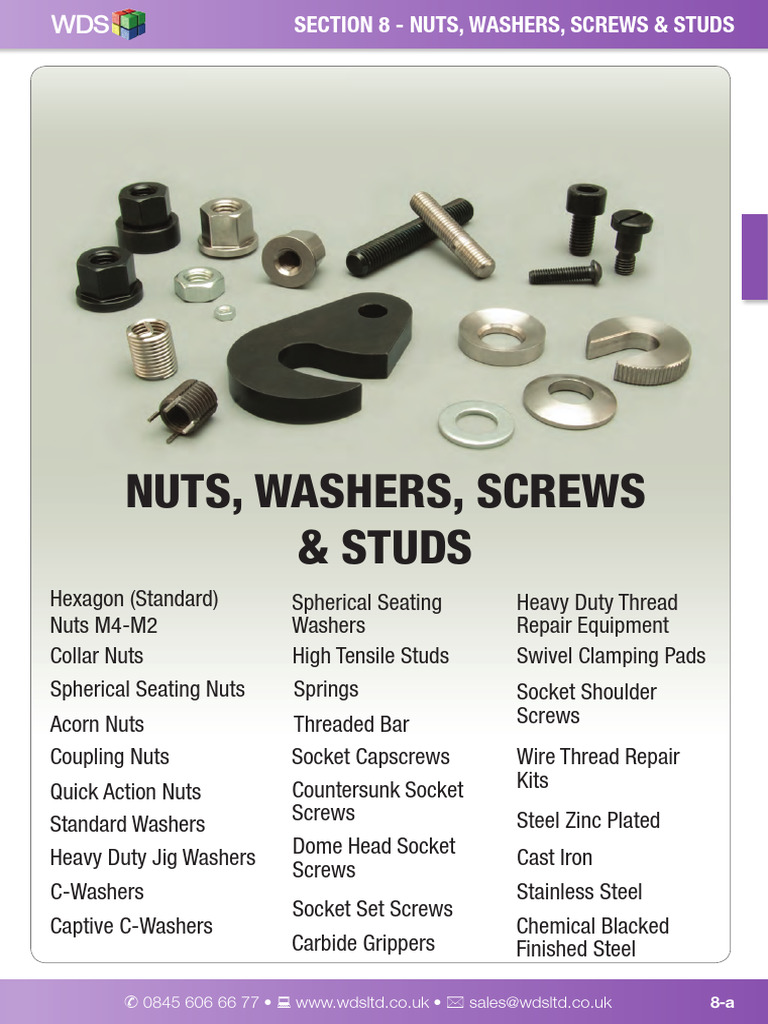 WDS Fasteners: Nuts, Washers & Studs | PDF | Screw | Building Materials